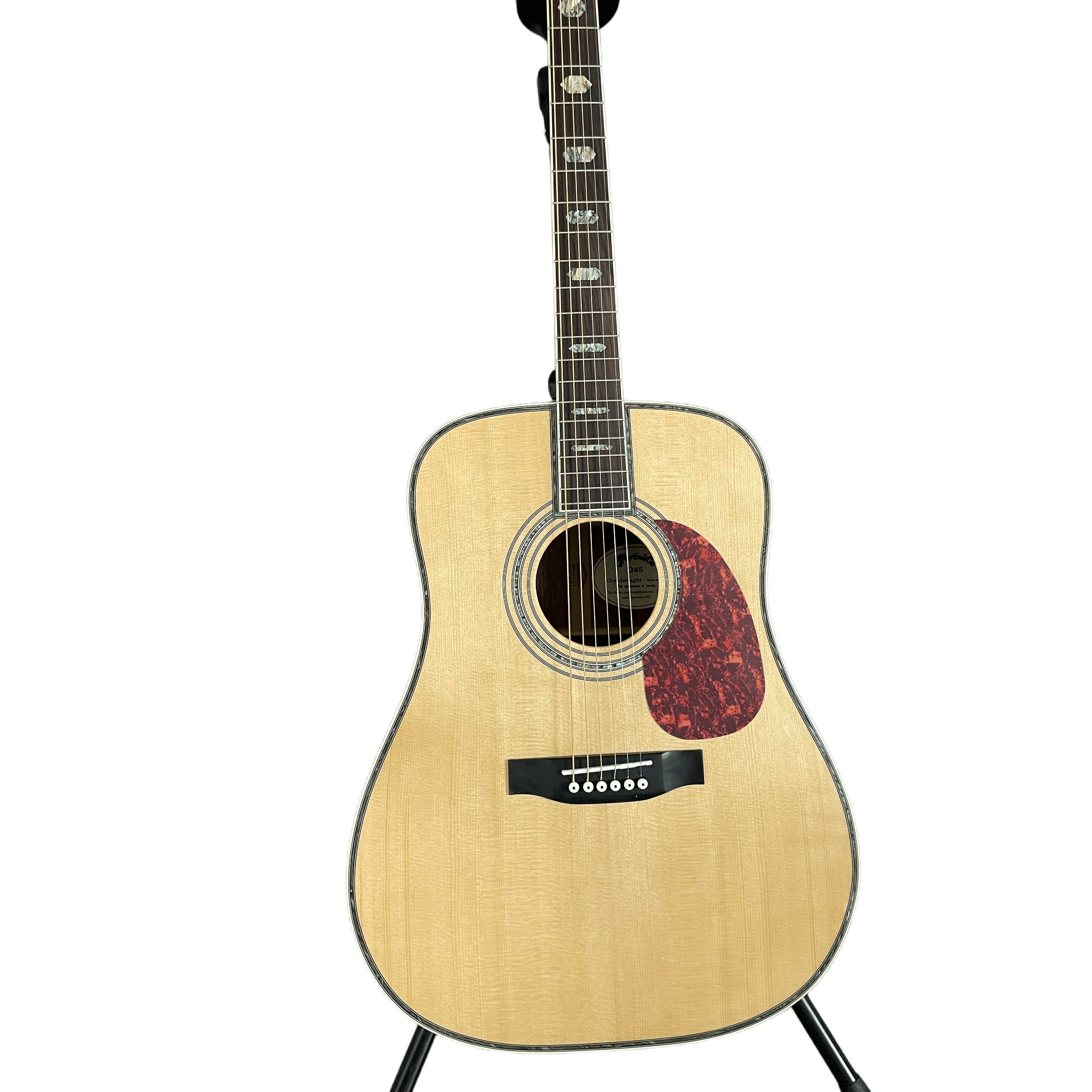 Handmade D45 Acoustic Electric Guitar  Top Solid Spruce Abalone Inlay