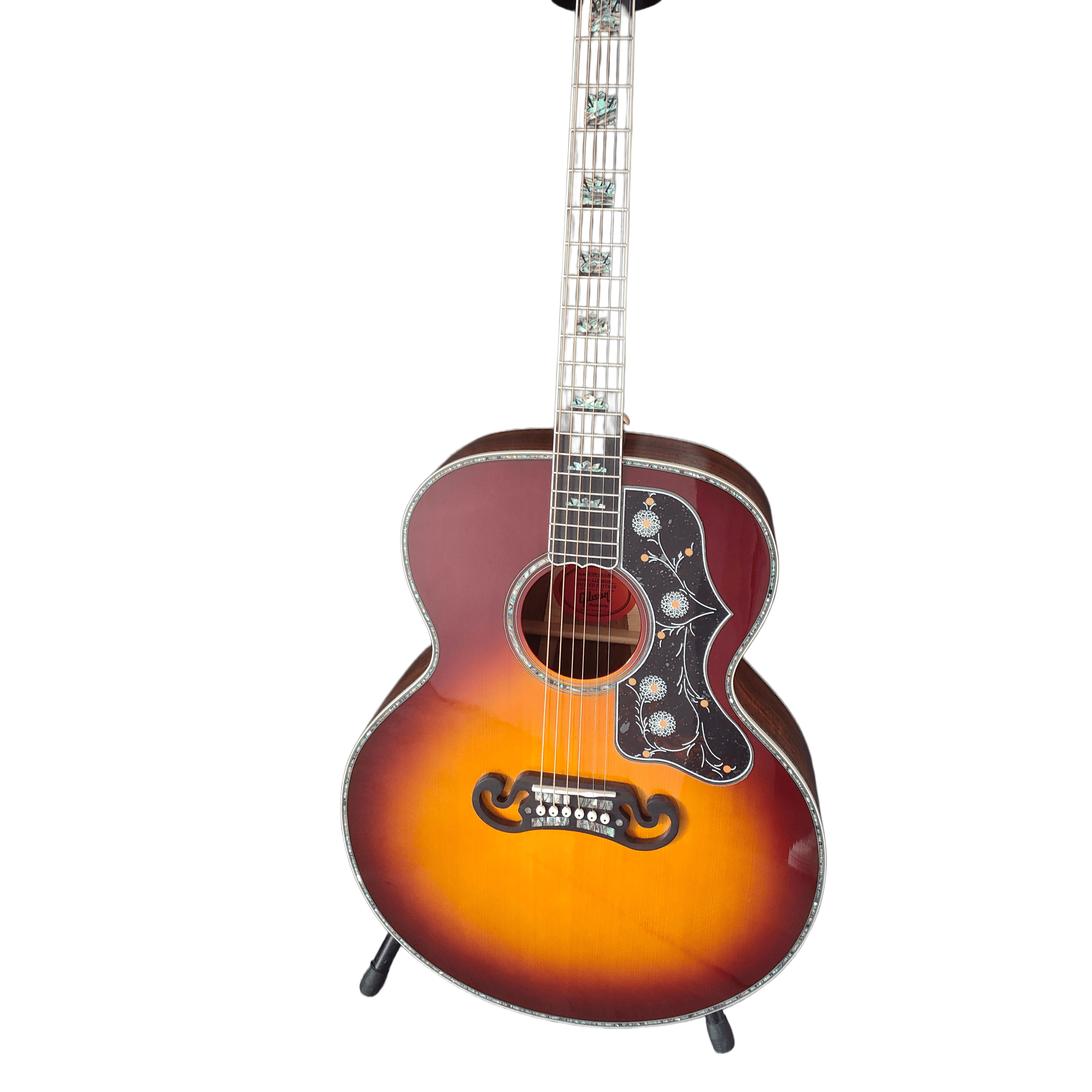 Luxurious SJ200 Acoustic Guitar Solid Spruce Top Rosewood Fingerboard 20 Frets