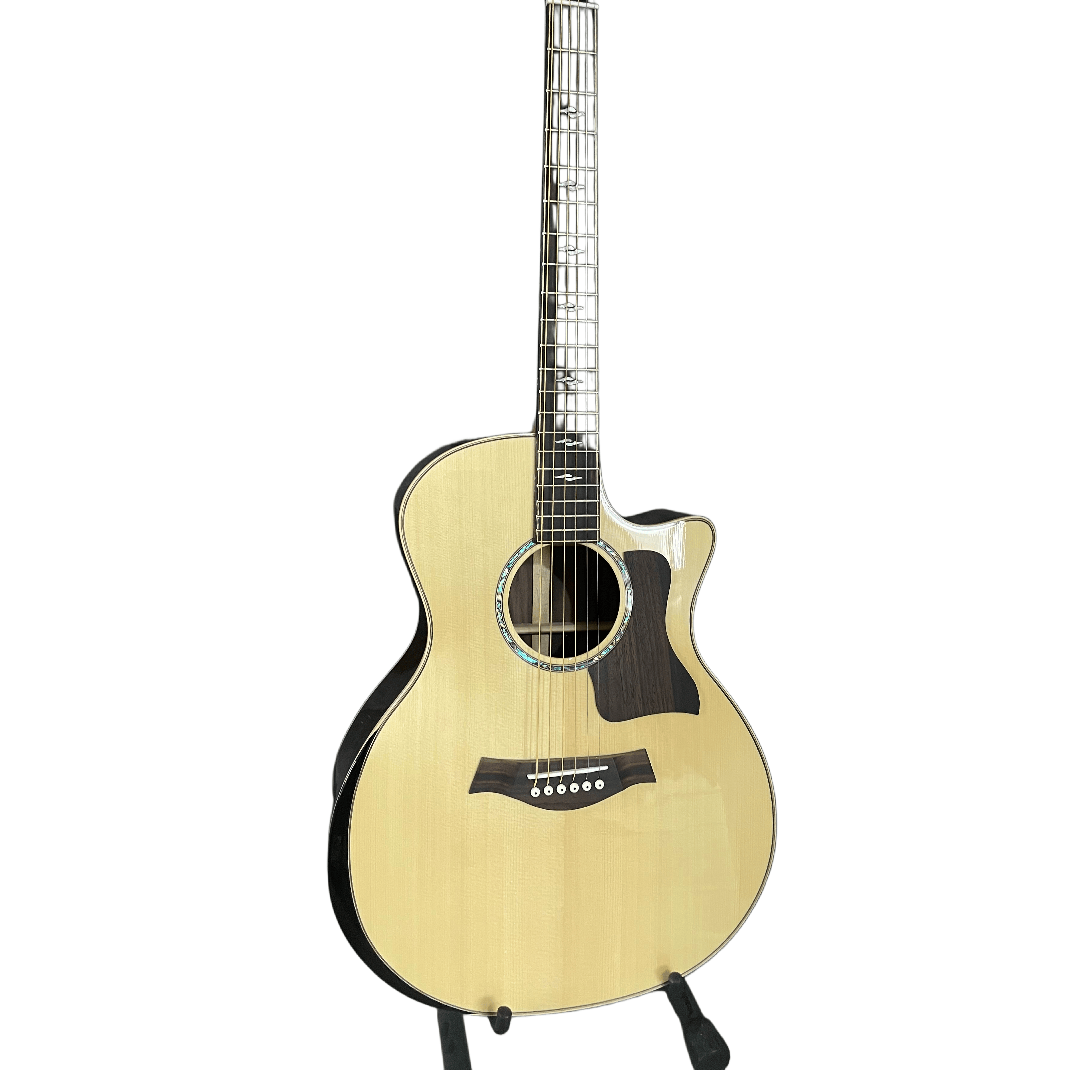 Handmade Top Solid Spruce Acoustic Electric Guitar Rosewood Fingerboard Free Ship