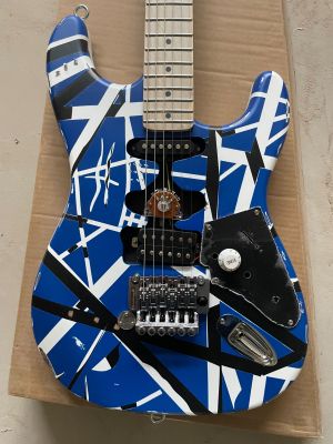 High Quality Blue Electric Guitar Double Locking Tremolo System Distressed Maple neck