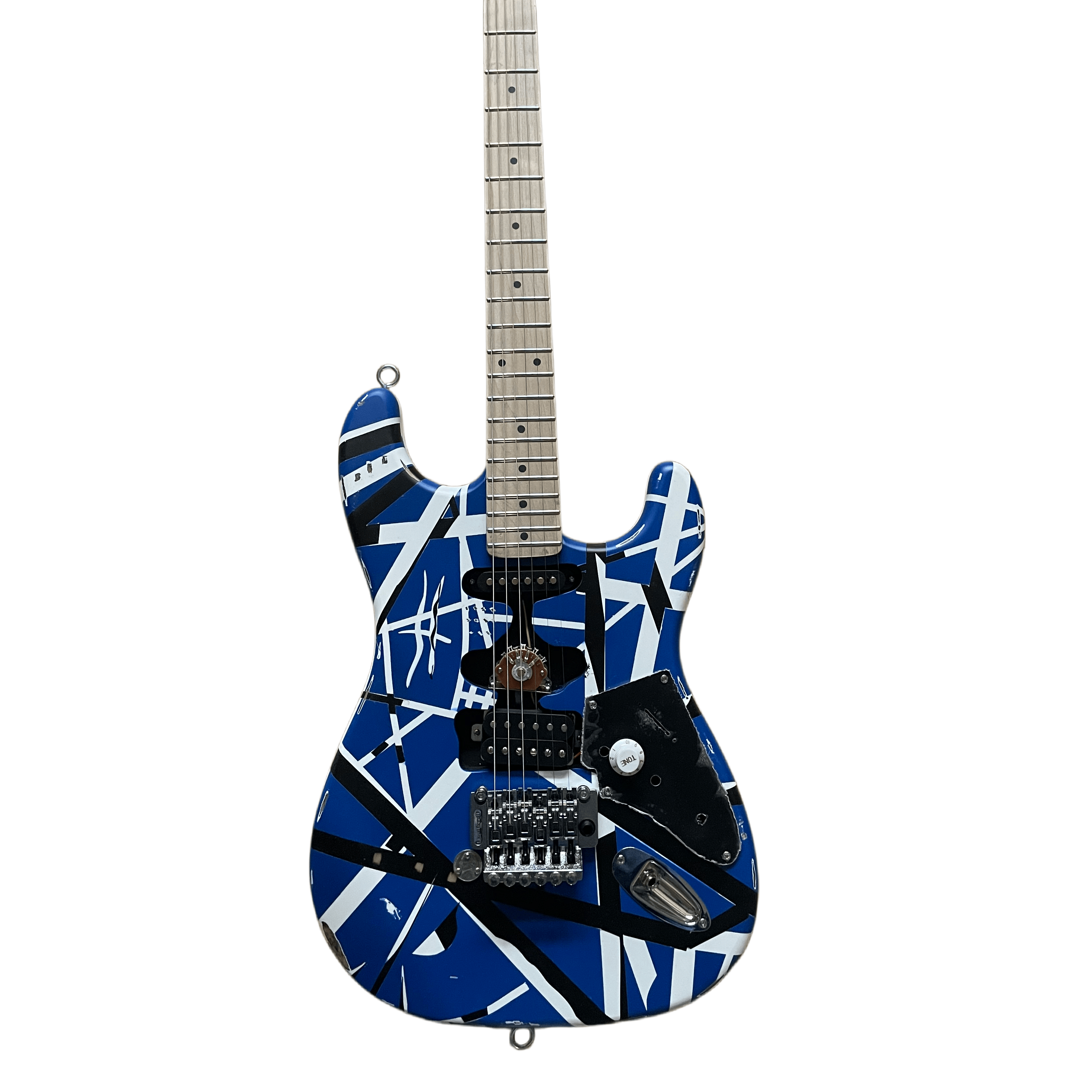 High Quality Blue Electric Guitar Double Locking Tremolo System Distressed Maple neck