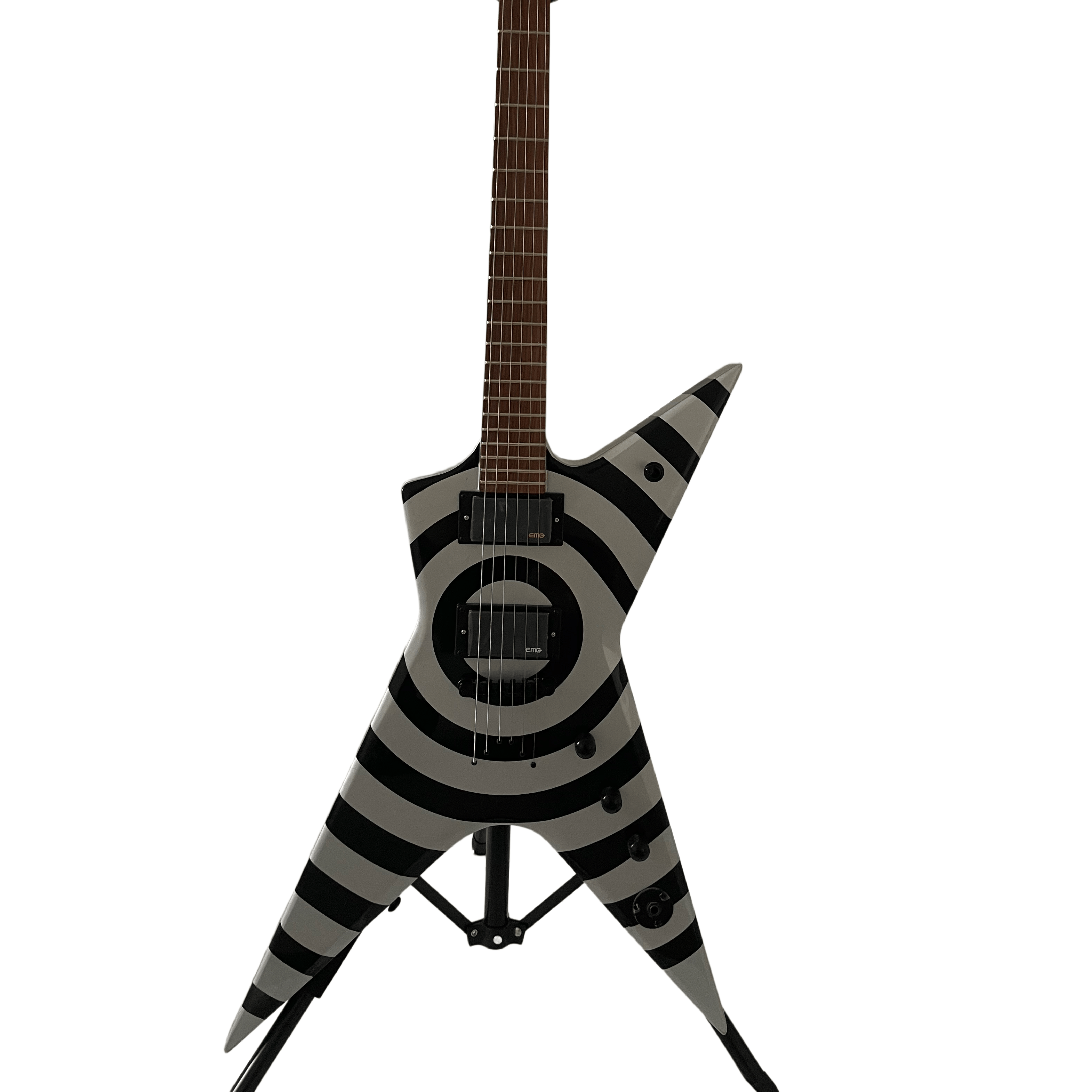 OEM 6 Strings Dimebag Darrell  Signature Stealth Electric GuitarBullseye 2005 Black/Silvery Grey Bullseye