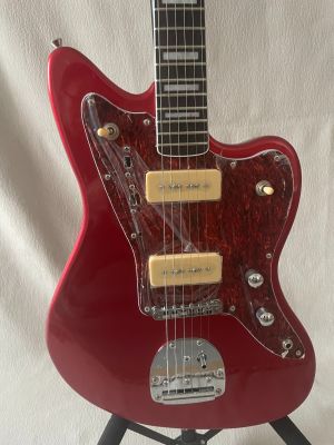 Offset Shape Electric Guitar Gloss Candy Apple Red Rosewood Fingerboard Soapbar Pickups