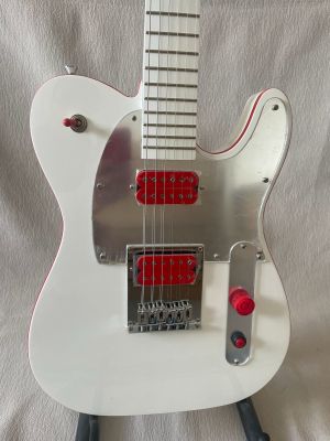 White TE-Style Electric Guitar HH Chrome Hardware 6 String Electric Guitar for Rock Metal