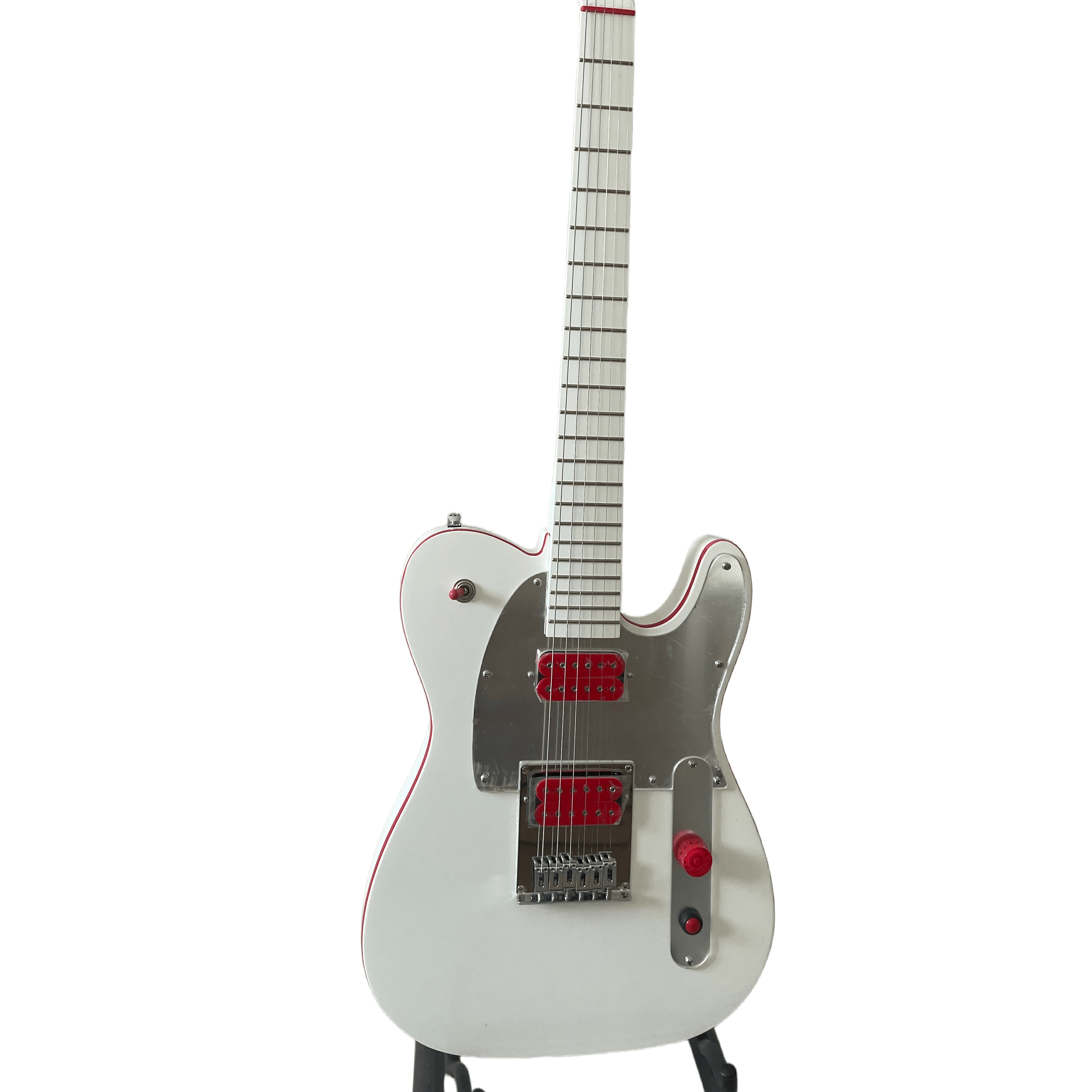 White TE-Style Electric Guitar HH Chrome Hardware 6 String Electric Guitar for Rock Metal