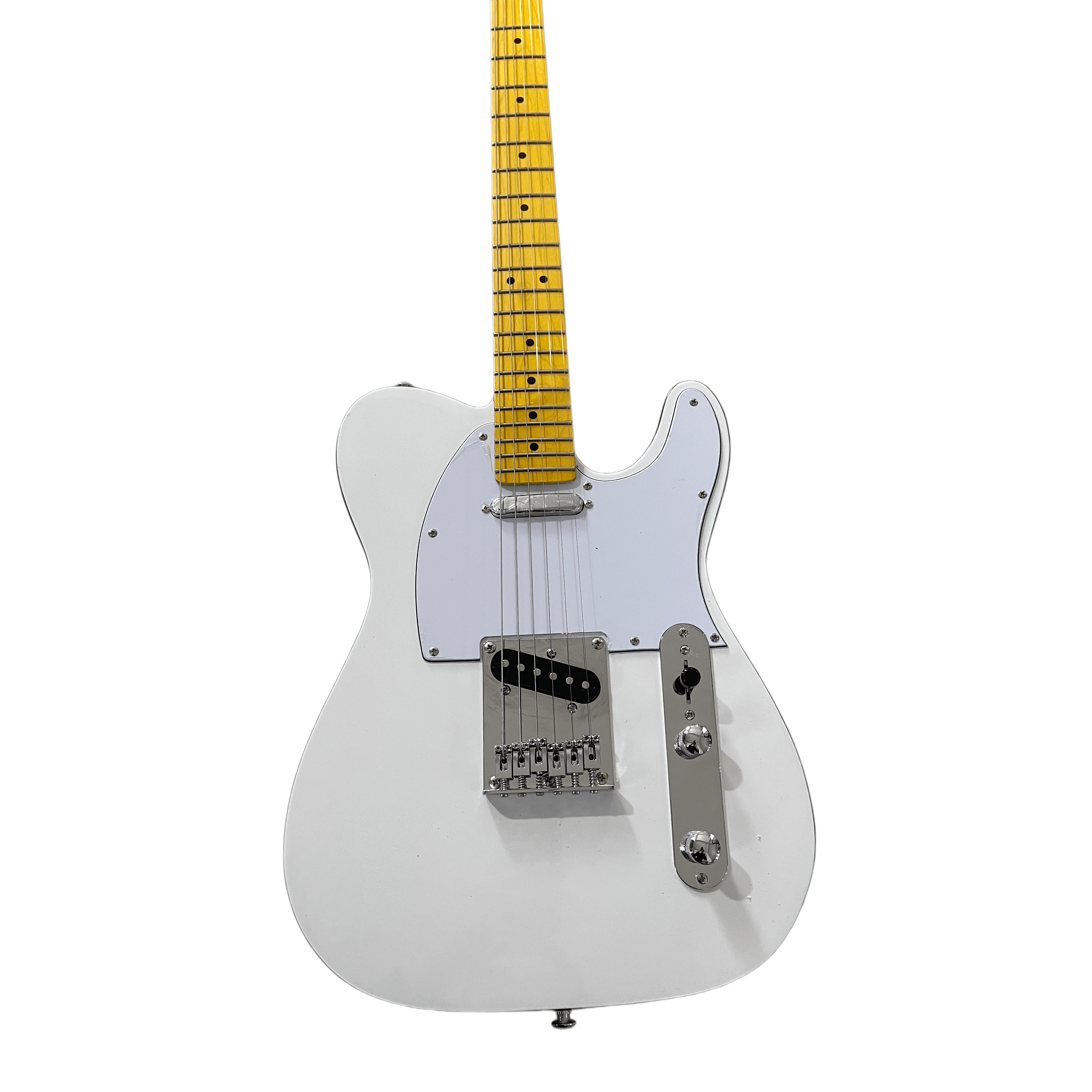 Classic T-Style Electric Guitar Maple Fingerboard SS Pickup Top-loader Bridge Pure White