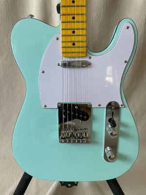 Classic T-Style Electric Guitar Vintage Maple Fingerboard SS Pickup Top-loader Bridge Light Blue