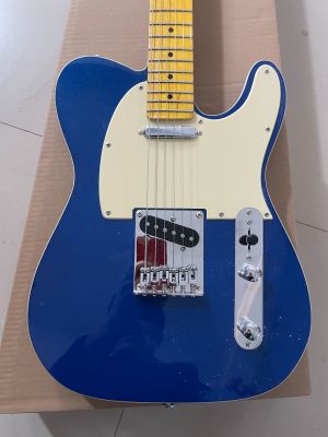 Classic T-Style Electric Guitar Maple Fingerboard SS Pickup Top-loader Bridge Lake Blue ream Pickguard
