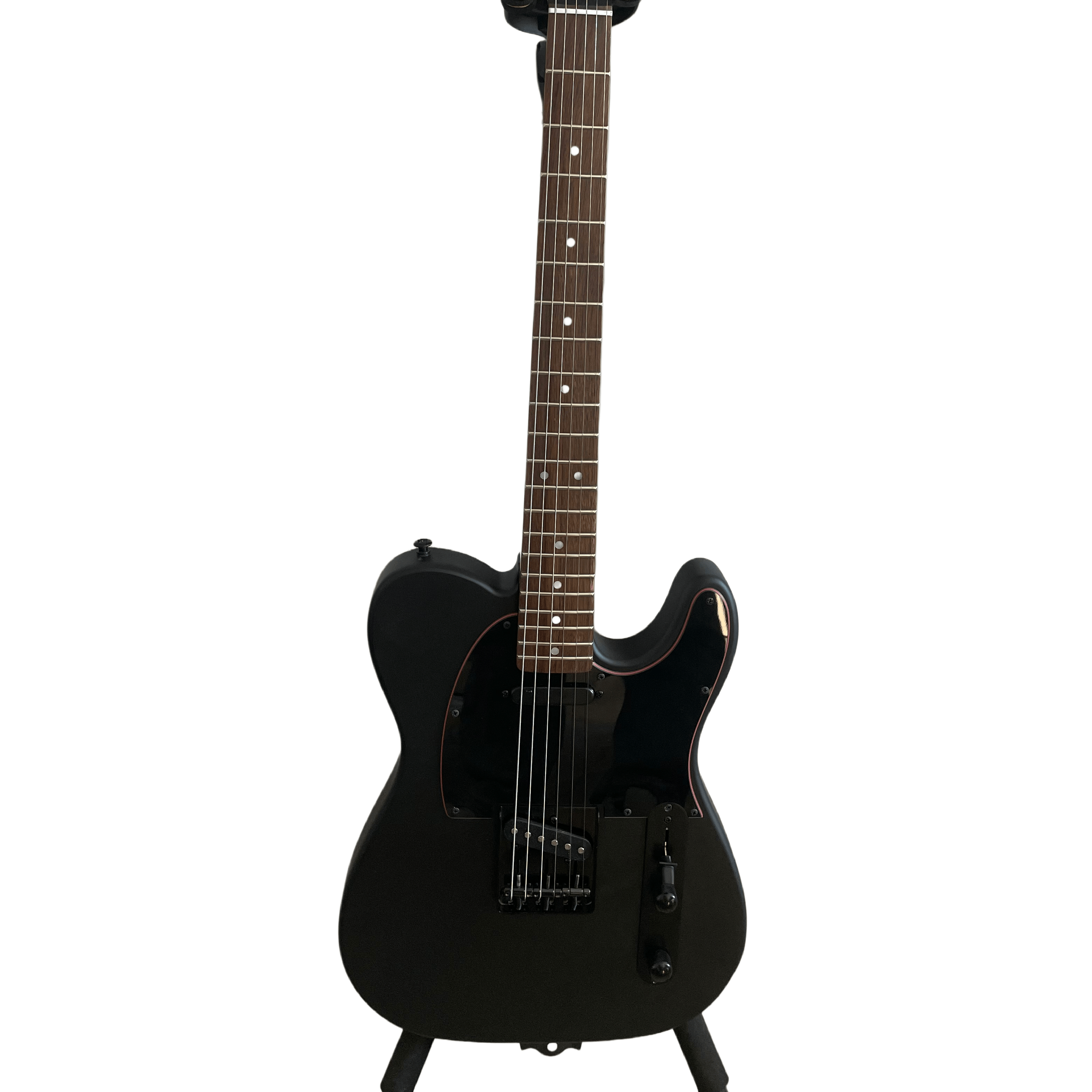 Classic Matte Black 6-String TE-Style Electric Guitar Matte Black Body SS Pickup Top-loader Bridge Mahogany Body