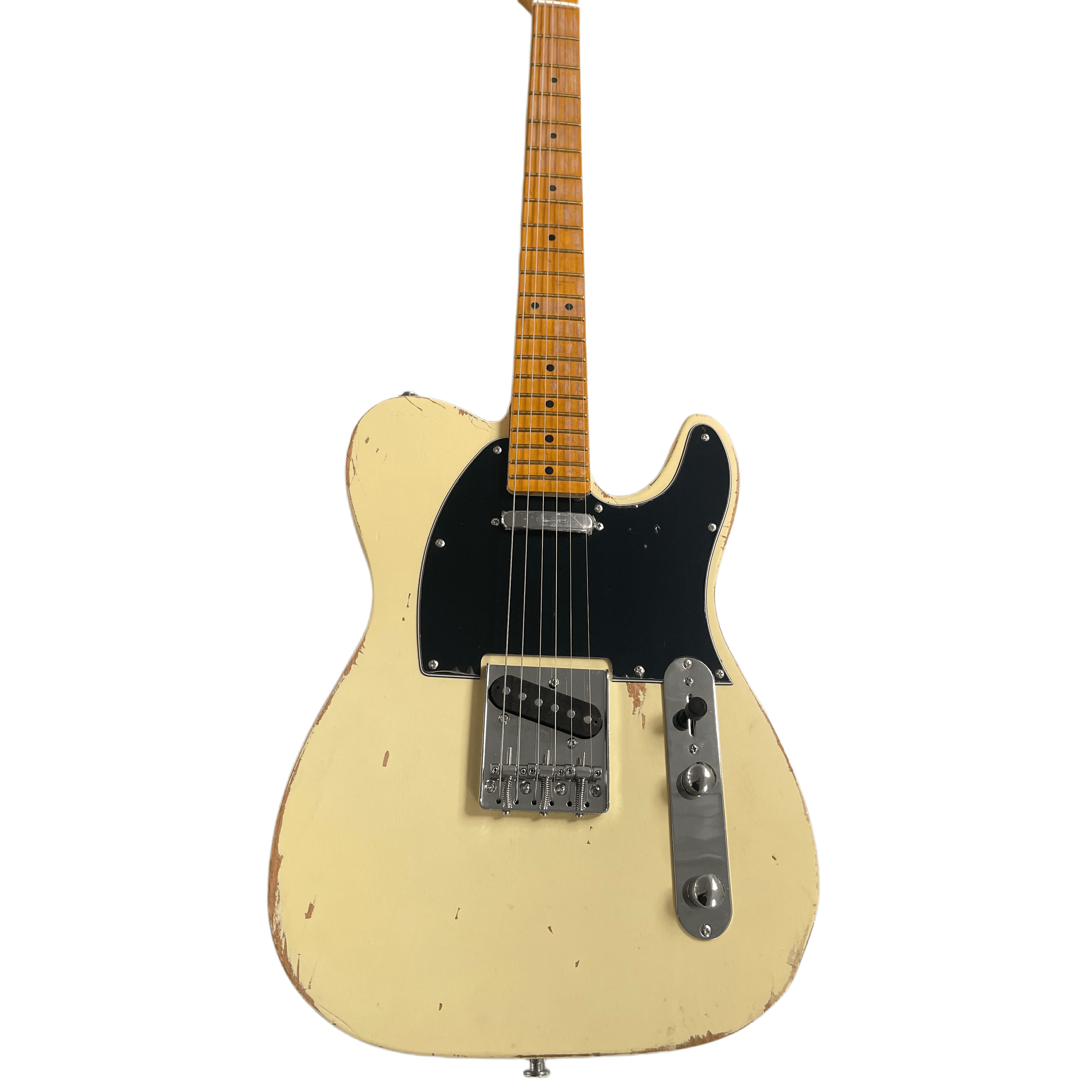6 Strings Relic T-Style Electric Guitar Alder Relic Distressed Vintage Cream Body Maple Fretboard