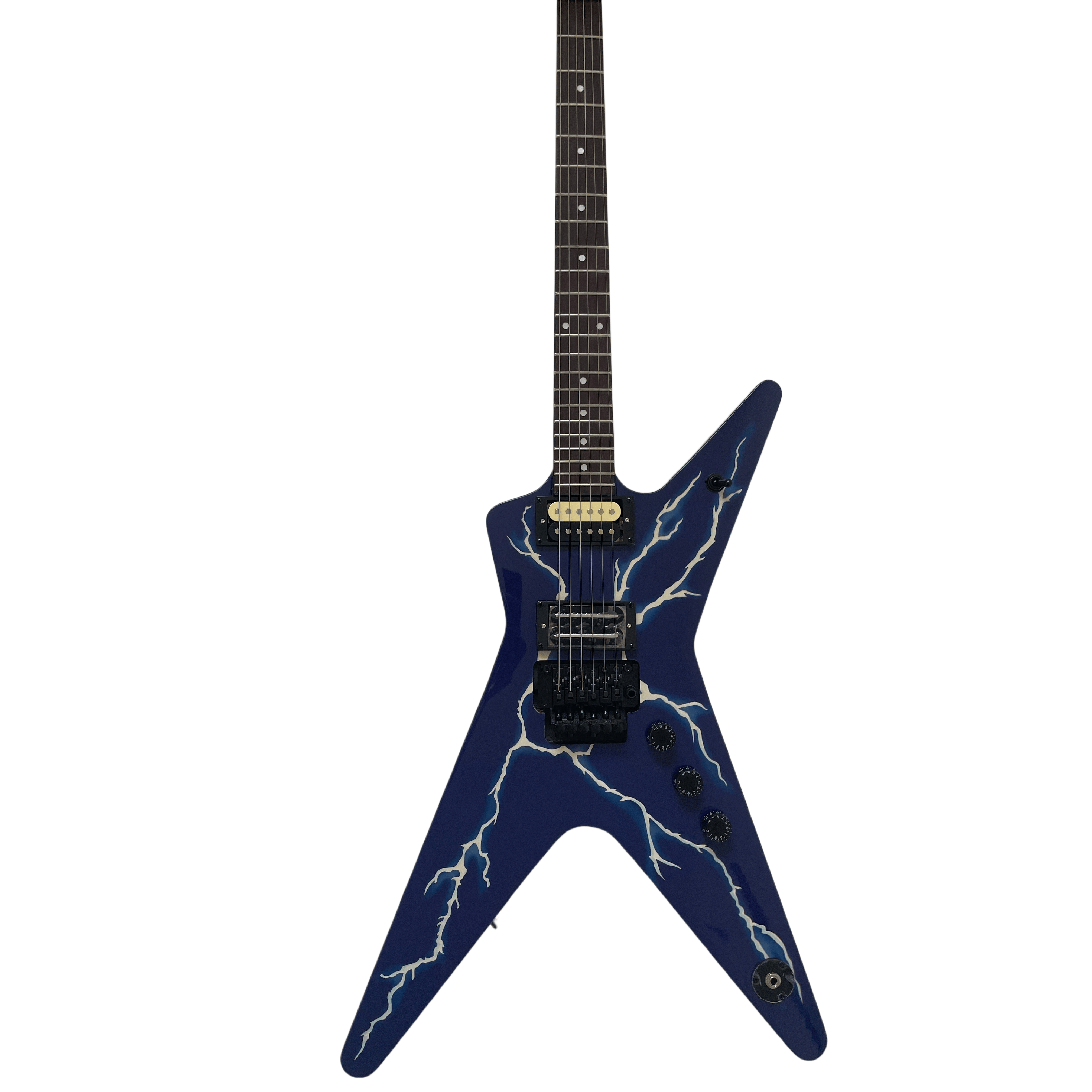 OEM 6 Strings Dimebag Darrel ML  Electric Guitar Blue Lightning Floydrose vibrato