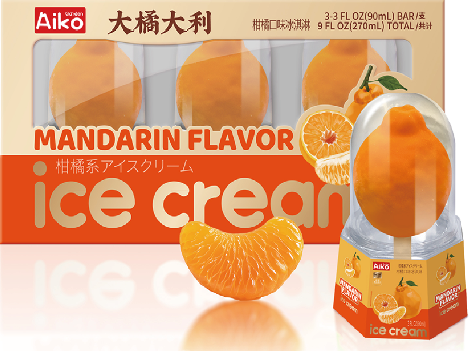 Mandarin Flavored Ice Cream