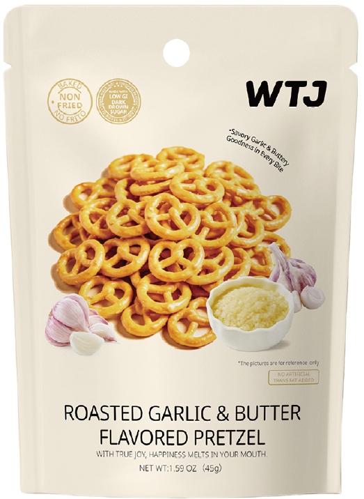ROASTED GARLIC & BUTTER FLAVORED PRETZEL