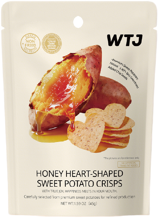 HONEY HEART-SHAPED SWEET POTATO CRISPS