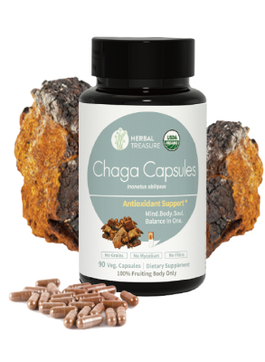 Chaga Capsules  Inonotus obliquus