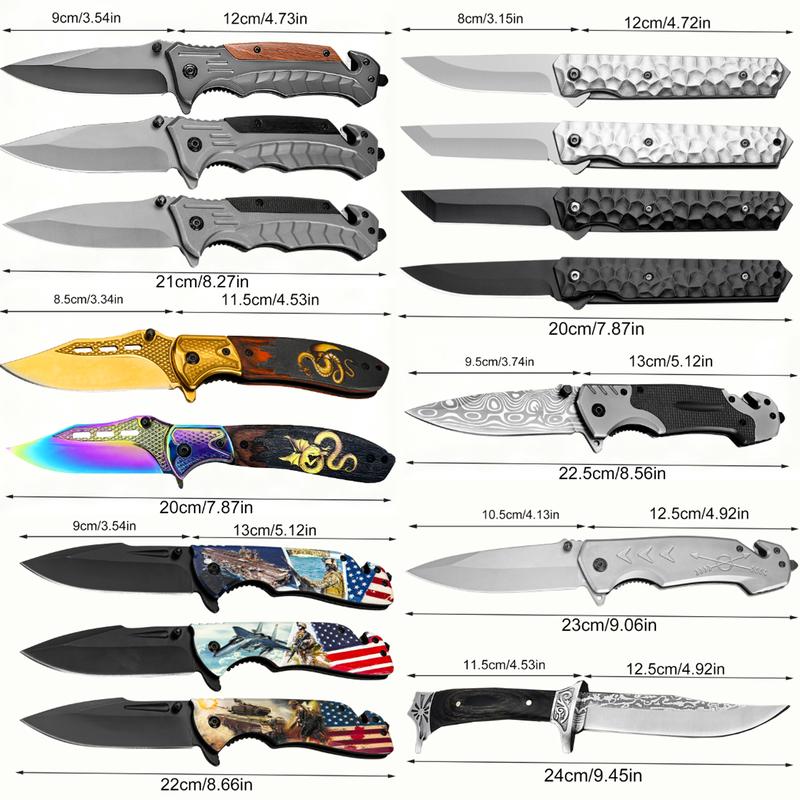 Mystery Surprise Gift Box (2PCS Knife Set) Multi-function Professional Stainless Steel Chef Utility Knife Folding Knife Halloween Gifts Block Kitchen for Man