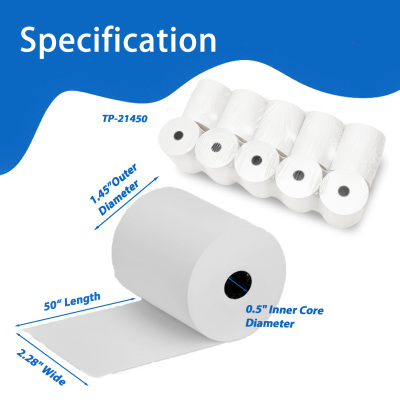 Thermal Paper Rolls, BPA Free Receipt Paper for Retail Business POS Cash Register, High Sensitivity Thermal Rolls with Quick-Drying