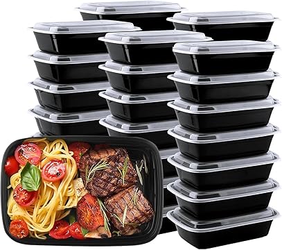 APSIC Meal Prep Containers, 150 Pack 32oz Disposable Take Out Food Storage Containers with Leakproof Lids, Reusable Plastic To Go Lunch
