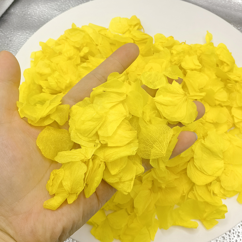 Large leaf embroidered ball yellow