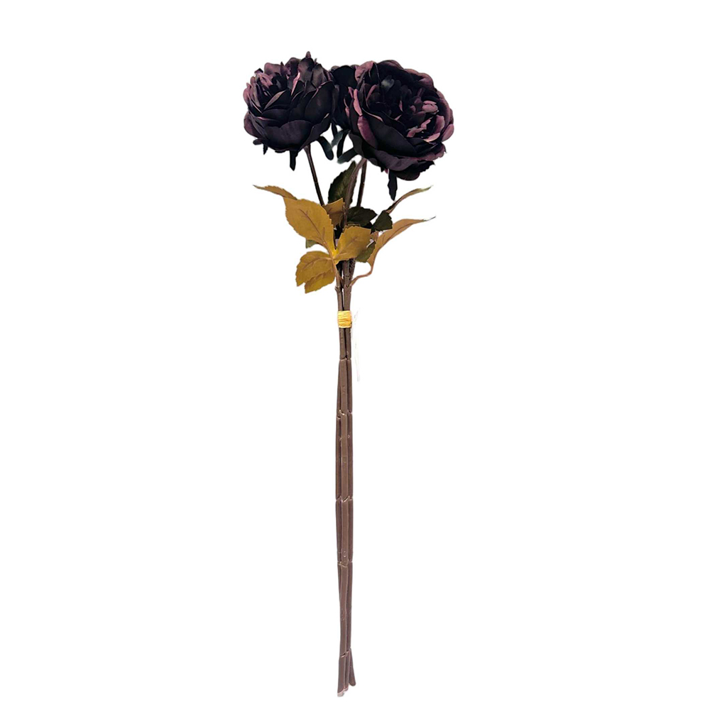 128226114-19.69in Dark Purple Peony Bundle - Real Touch