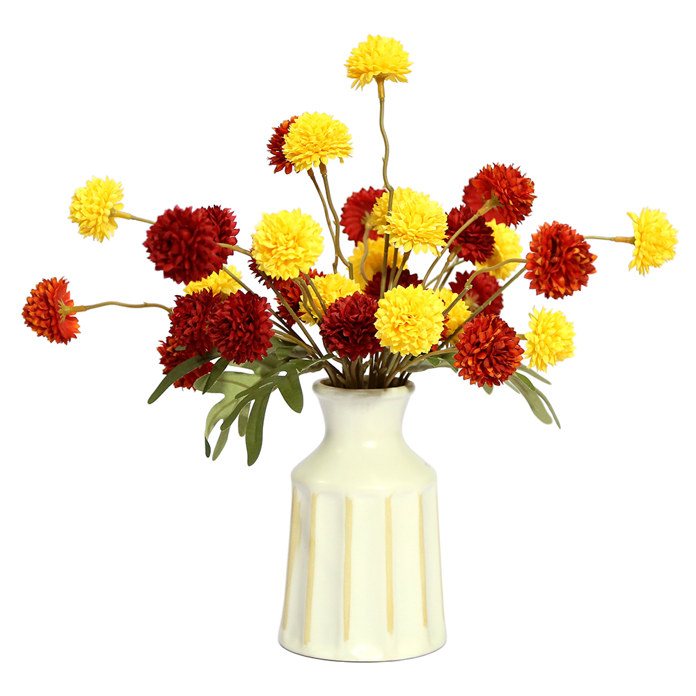 128226132-15in Multicolor Mum Arrangements in Vase