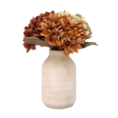 128226138-Brown Mix Hydrangea Arrangements in Vase